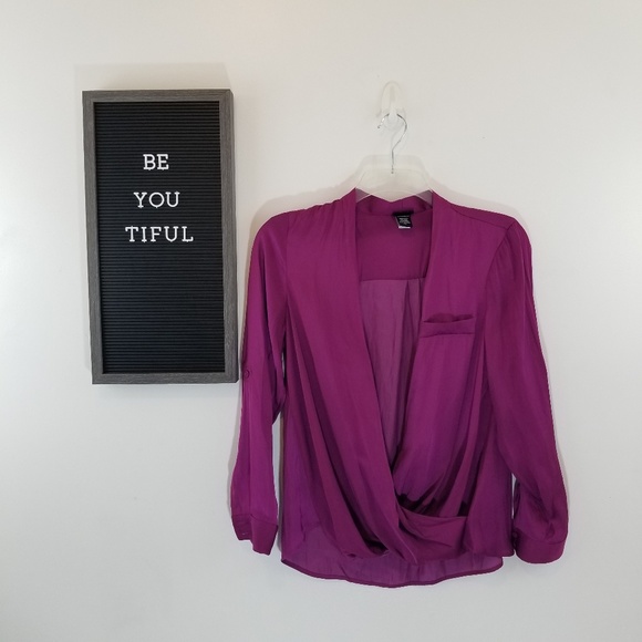 torrid Tops - Torrid Purple Wrap Top